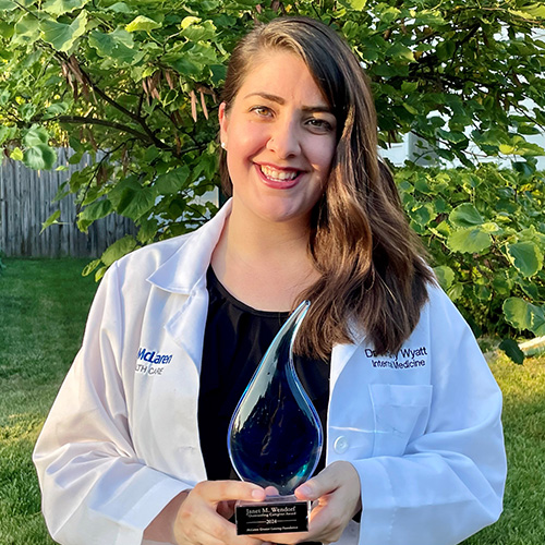 Dr. Tiffany Wyatt honored with Janet M. Wendorf Outstanding Caregiver Award