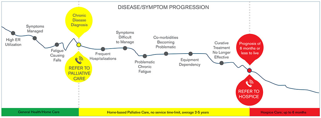 Disease and symptom progression graph